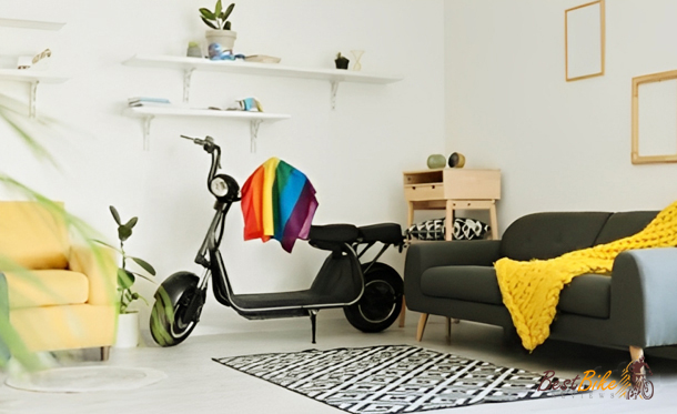 electric scooter in the apartment